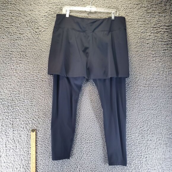 Anivivo Pants Womens 3XL Black Skirted Stretch Activewear Leggings - Picture 1 of 8